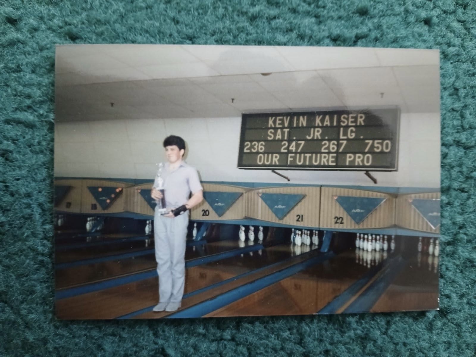 Vintage photograph from the Westbrook Lanes pro shop and bowling floor