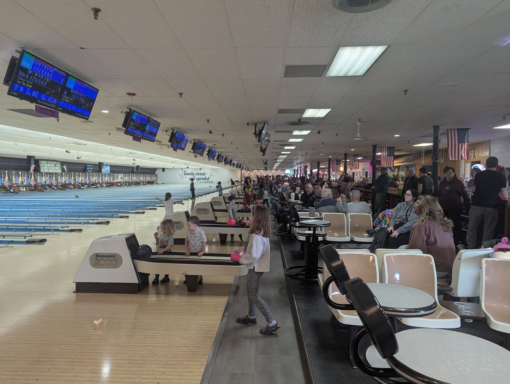 A packed house of bowlers celebrating on the lanes at Westbrook Lanes in Brooklawn, NJ
