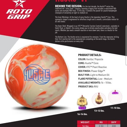Bowling ball available at Big Jim's Pro Shop